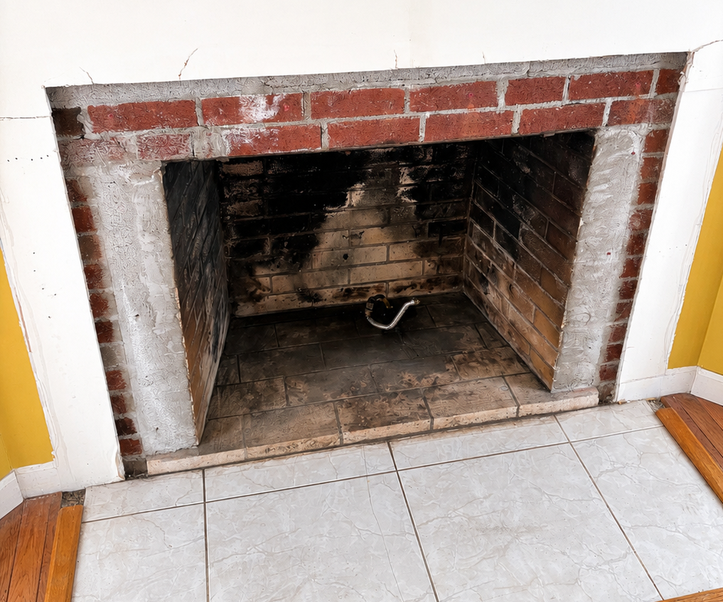 Stripped back to bare brick
